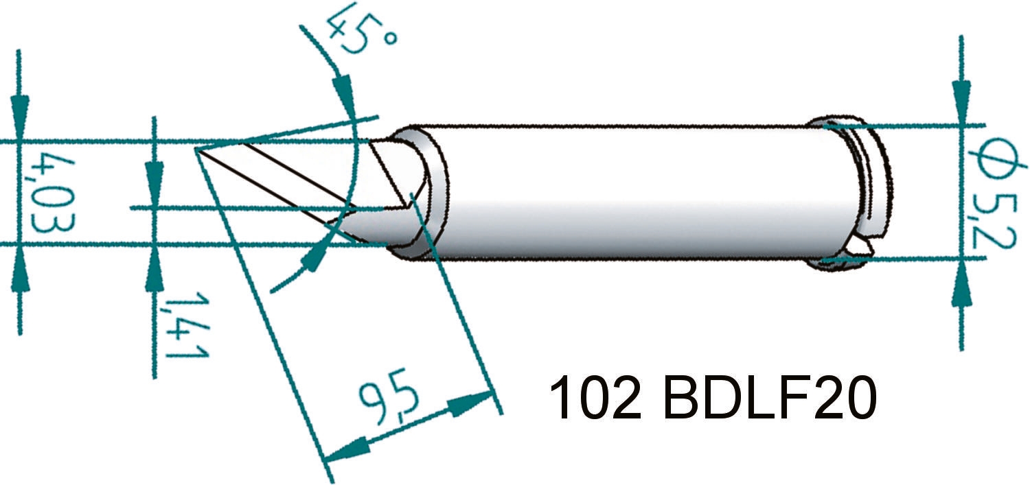 Ersa 2 x 4 mm Knife Soldering Iron Tip for use with i-Tool