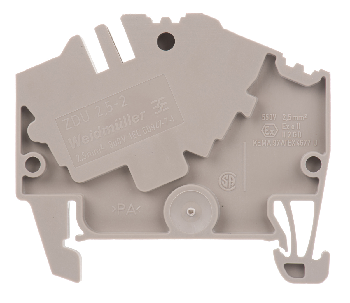 Weidmuller 1772060000 ZDU Series Beige, 2.5mm², Single-Level, Clamp Termination