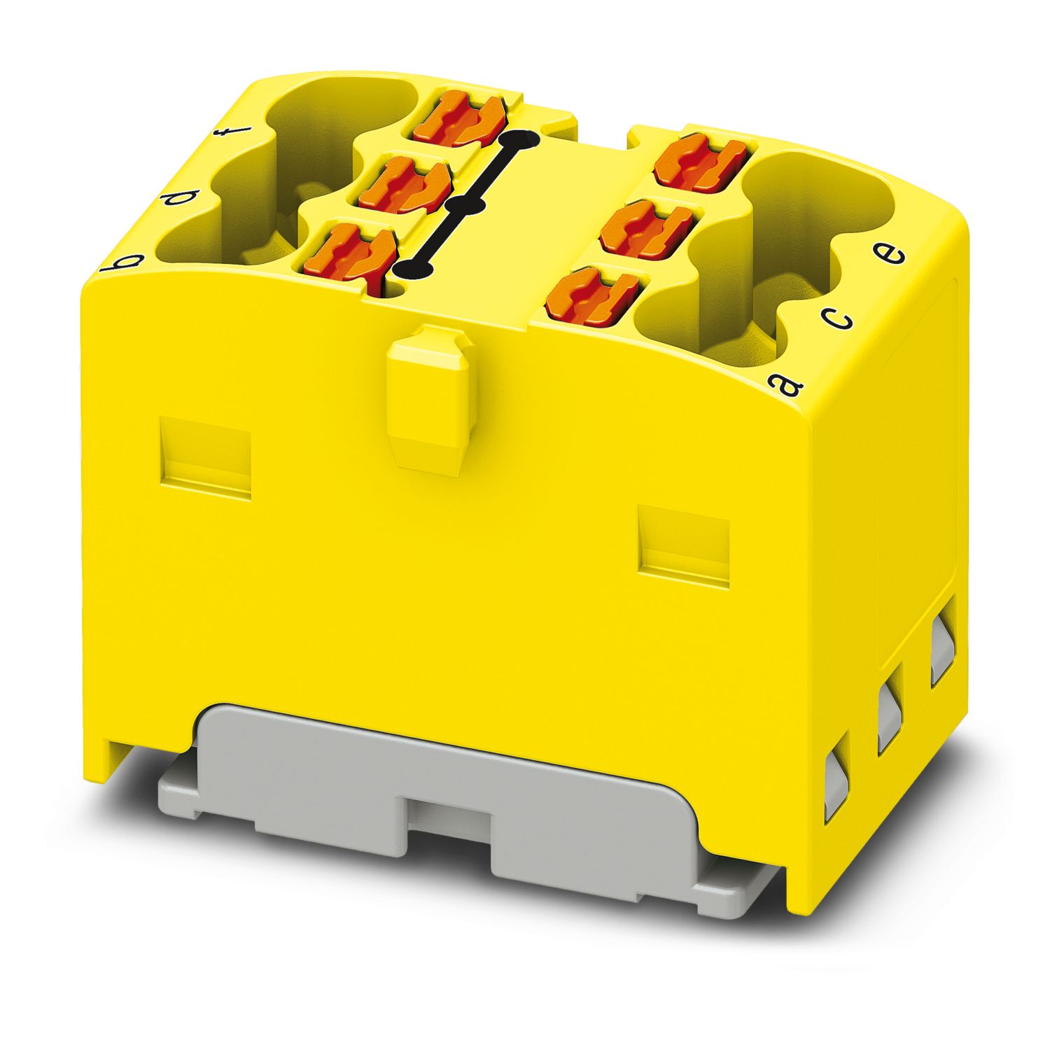 Phoenix Contact Distribution Block, 6 Way, 2.5mm², 17.5A, 450 V, Yellow