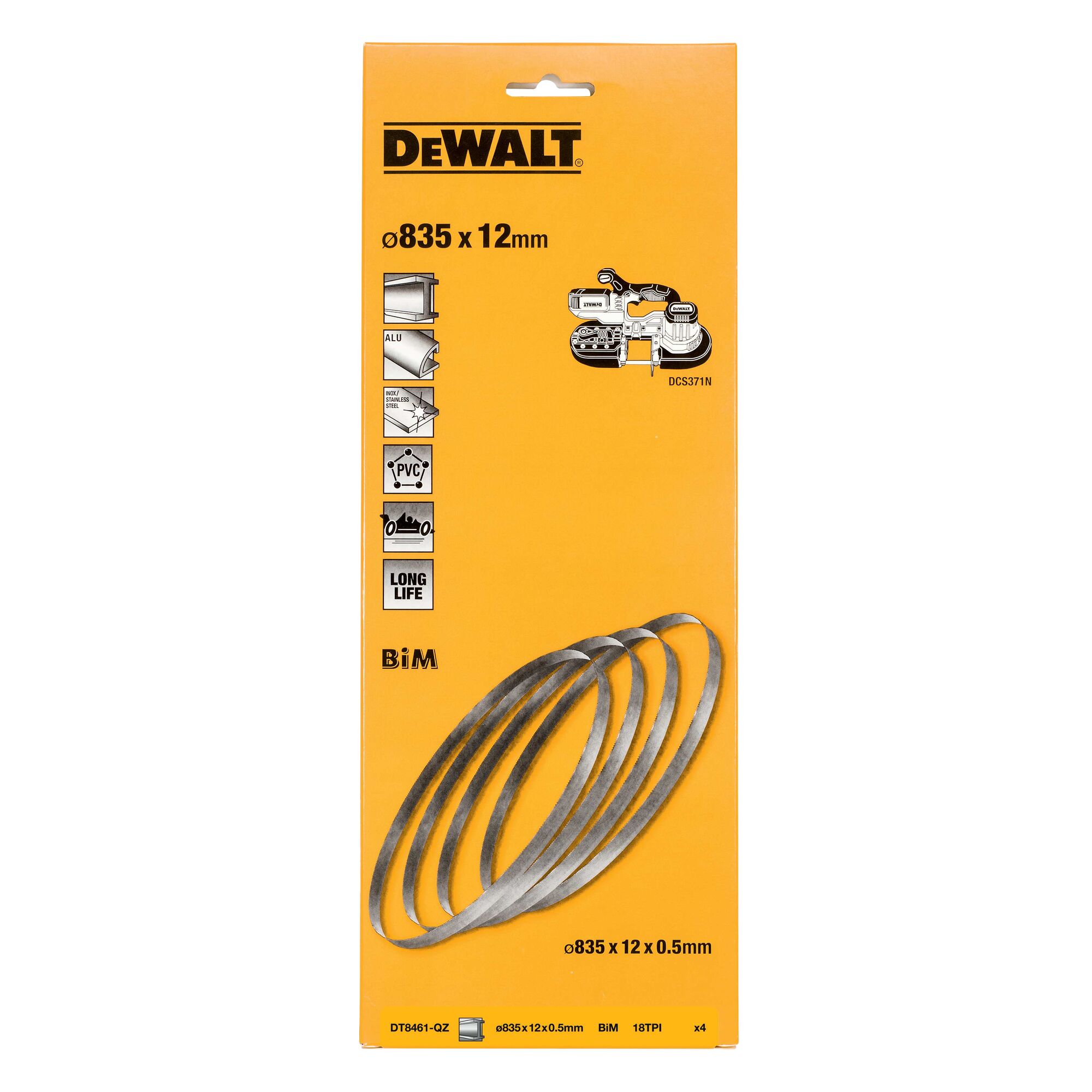 DeWALT, 18 Teeth Per Inch Metal, Plastic Band Saw Blade, Pack of 4