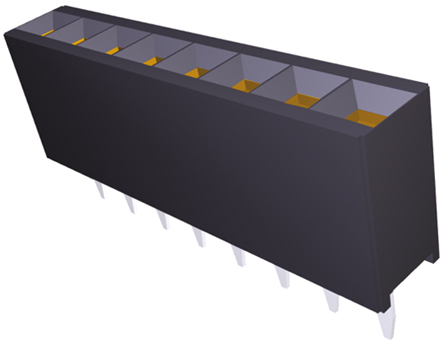 TE Connectivity AMPMODU MOD IV Series Straight Through Hole Mount PCB Socket, 8-Contact, 1-Row, 2.54mm Pitch, Solder