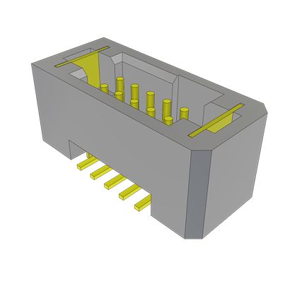 Samtec TFM Series Vertical Surface, Through Hole PCB Header, 10 Contact(s), 1.27 mm Pitch, 2 Row, Shrouded