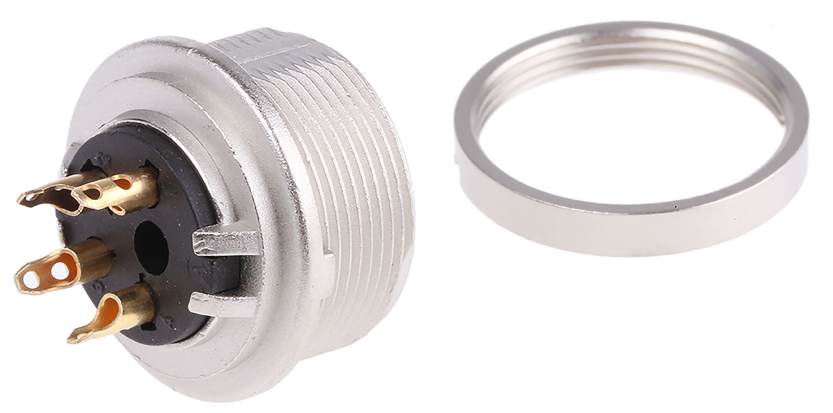 Lumberg, KGV 4 Pole M16 Din Socket, DIN EN 60529, 5A, 250 V ac IP40, Female, Panel Mount