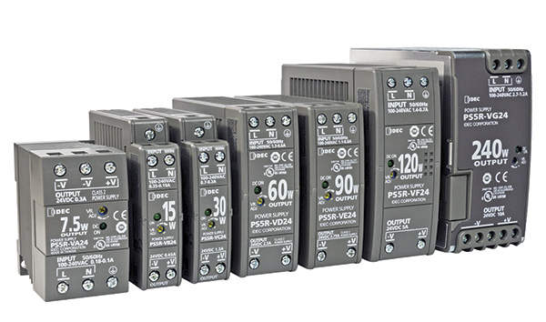 Idec PS5R Switched Mode DIN Rail Power Supply, 85 → 264 V ac / 100 → 370V dc ac, dc Input, 12V dc dc
