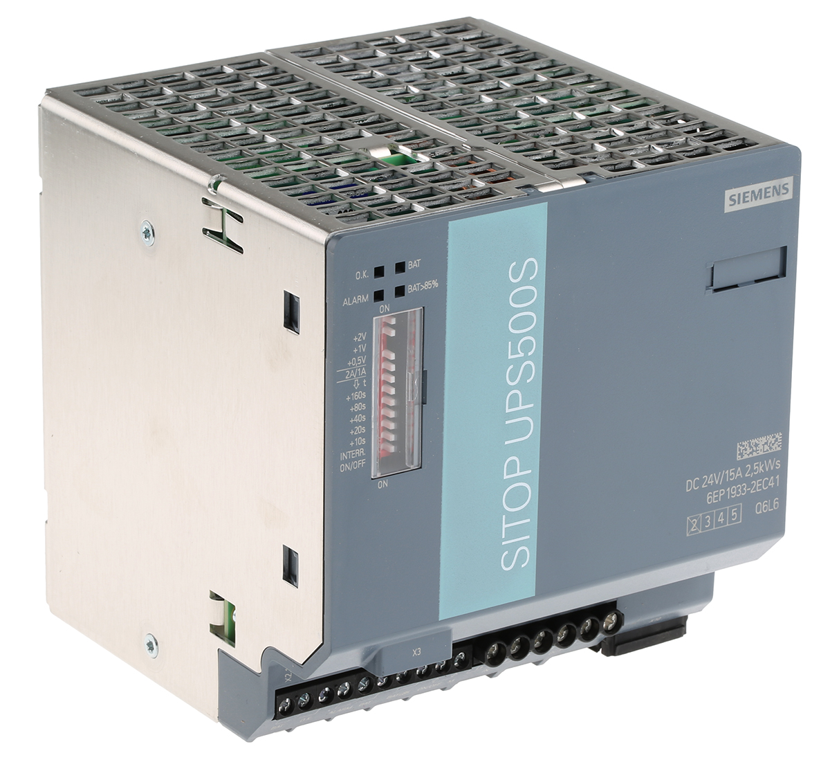 Siemens 24V dc Input DIN Rail Uninterruptible Power Supply (360W), SITOP UPS500S