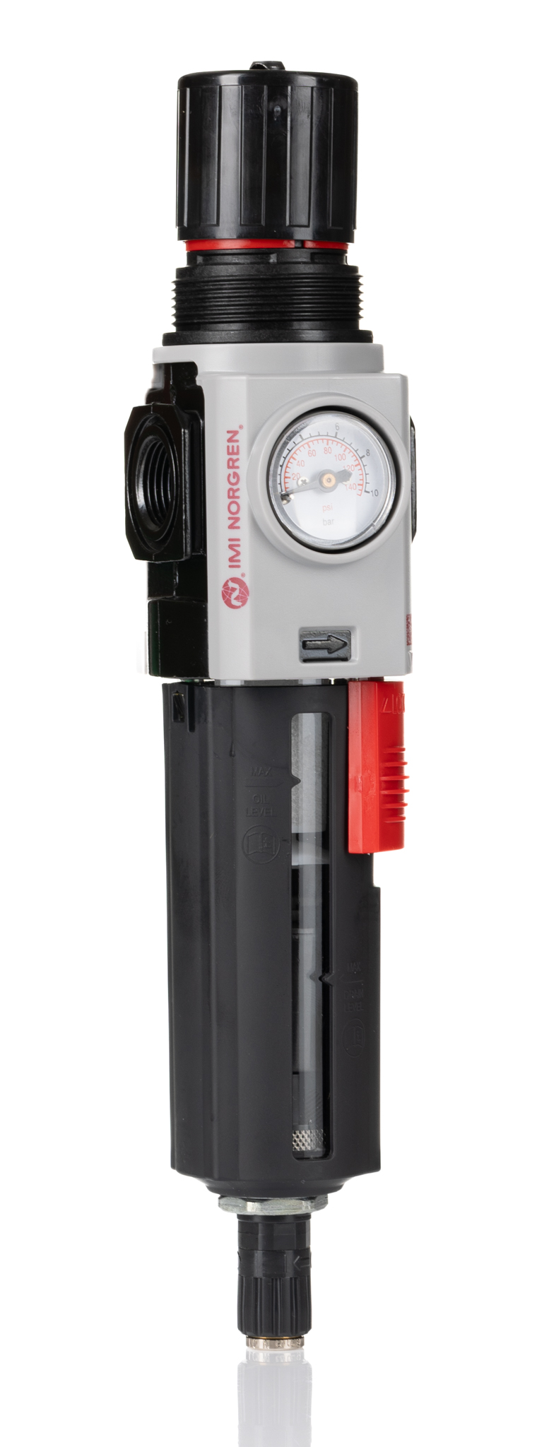 Norgren Excelon Plus Polycarbonate Filter Regulator, 40μm, G 3/8, Automatic, 10 bar