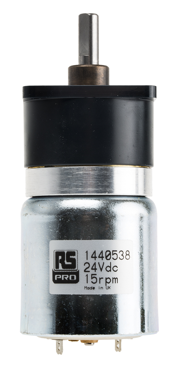 RS PRO Brushed Geared DC Geared Motor, 24 V dc, 70 Ncm, 26 rpm, 5.5mm Shaft Diameter