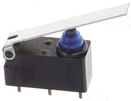 Omron Long Hinge Lever Micro Switch, PCB Terminal, 2 A @ 12 V dc, SPDT, IP67