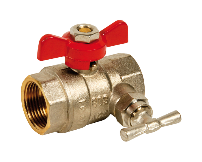 Sferaco Nickel Plated Brass Ball Valve, Ball Valve, Threaded, BSP 1/2in, 30bar Operating Pressure