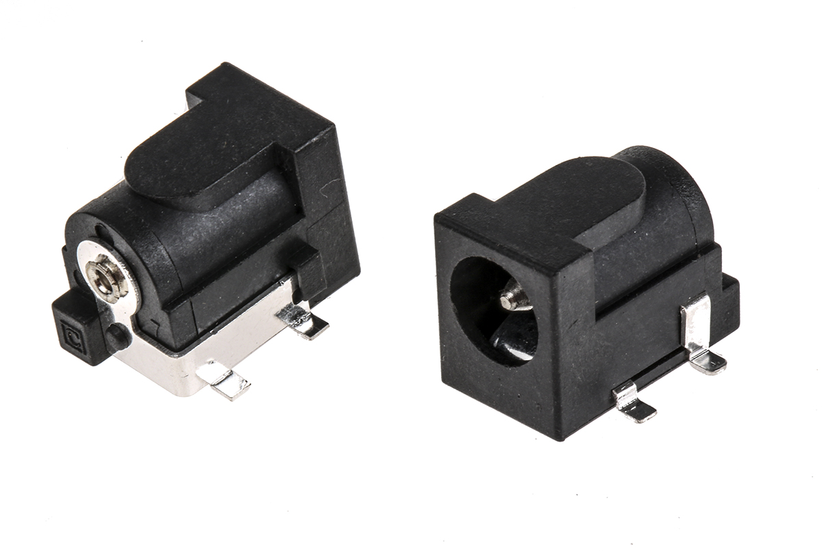 RS PRO DC Socket Rated At 2.0A, 12.0 V, PCB Mount, length 8.9mm, Nickel, Tin