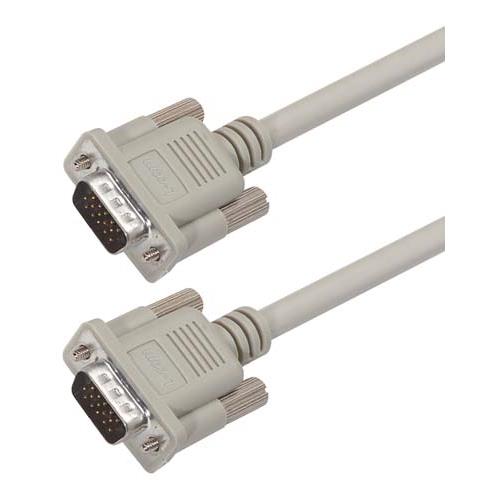 L-Com Male 15 Pin D-sub to Male 15 Pin D-sub Cable assembly, 5ft PVC
