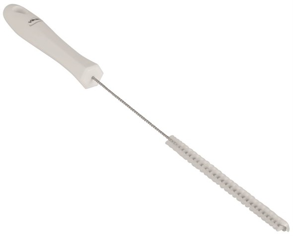Vikan Medium Bristle White Hand Brush, 3.5mm bristle length, Polyester, Polypropylene, Stainless Steel bristle material