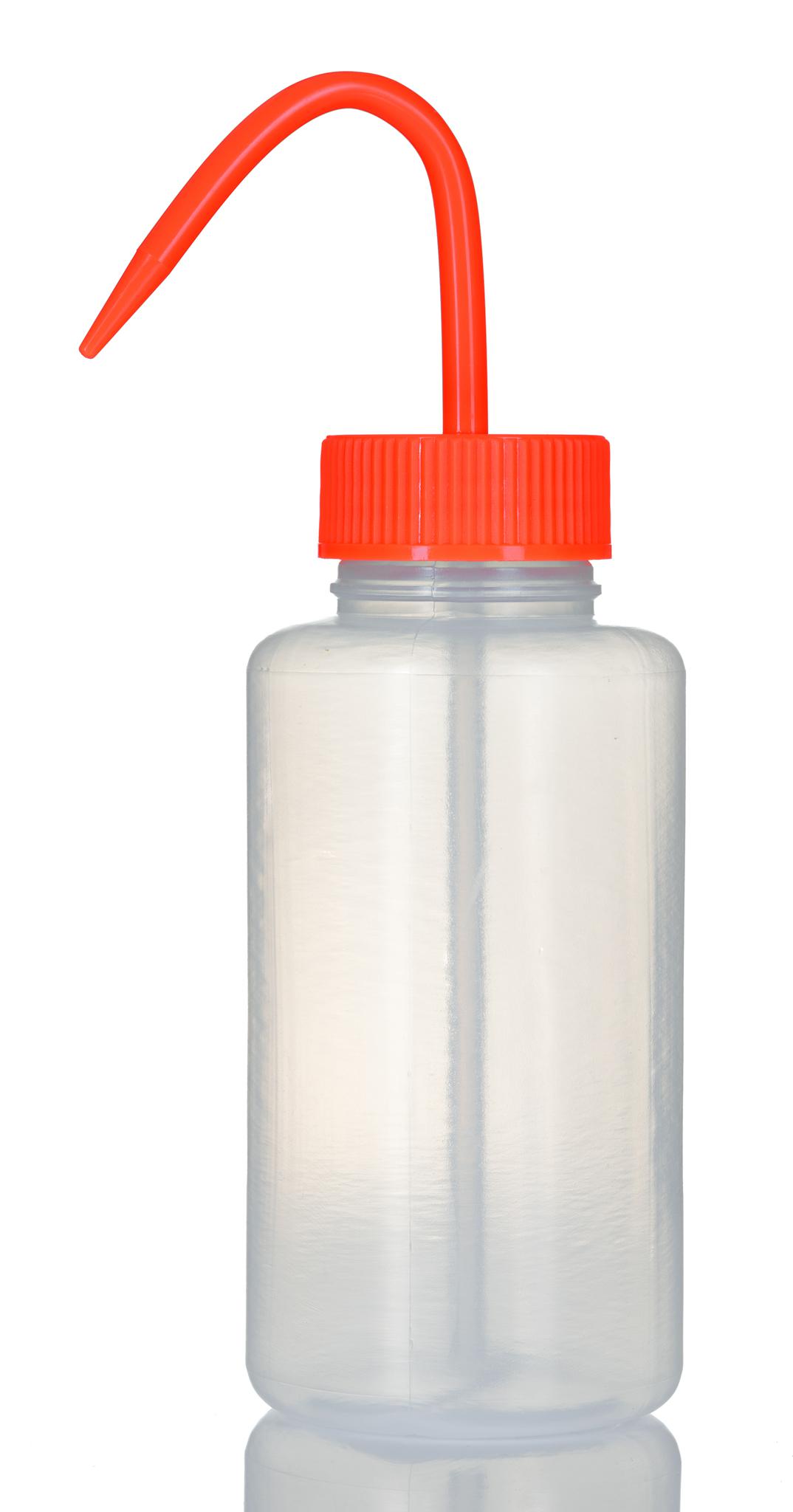 RS PRO 250ml LDPE Wide Neck Wash Bottle