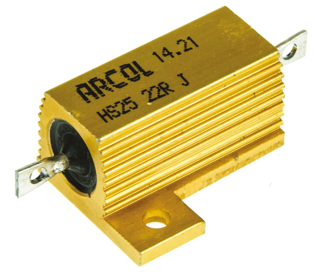 Arcol, 22Ω 25W Wire Wound Chassis Mount Resistor HS25 22R J ±5%