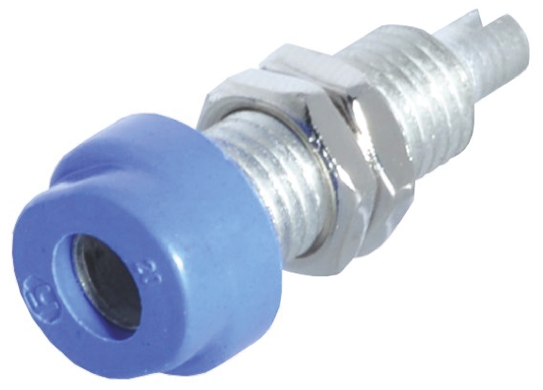 Hirschmann Test & Measurement Blue Female Banana Socket, 4 mm Connector, Solder Termination, 16A, 30 V ac, 60V dc, Tin