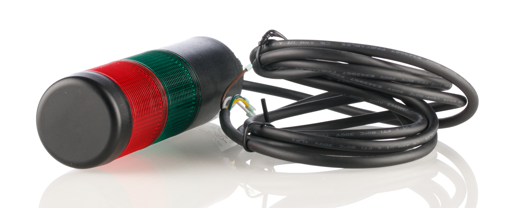 Werma Kompakt Series Red/Green Signal Tower, 2 Lights, 24 V, Base Mount