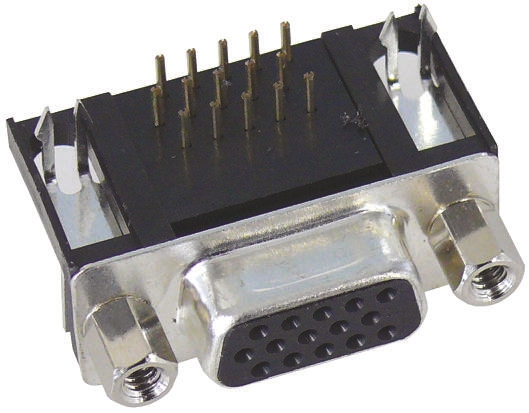 HARTING 26 Way Right Angle Through Hole D-sub Connector Socket, 2.29mm Pitch, with 4-40 UNC Female Screwlocks,