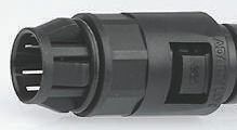 Adaptaflex Push In Coupler, Conduit Fitting, 16mm Nominal Size, M20, Nylon 66, Black IP66 rating