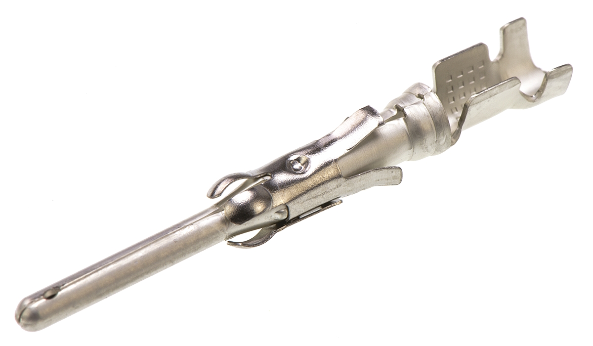 TE Connectivity Type III+ Series Male Crimp Terminal, 18AWG Min, 16AWG Max
