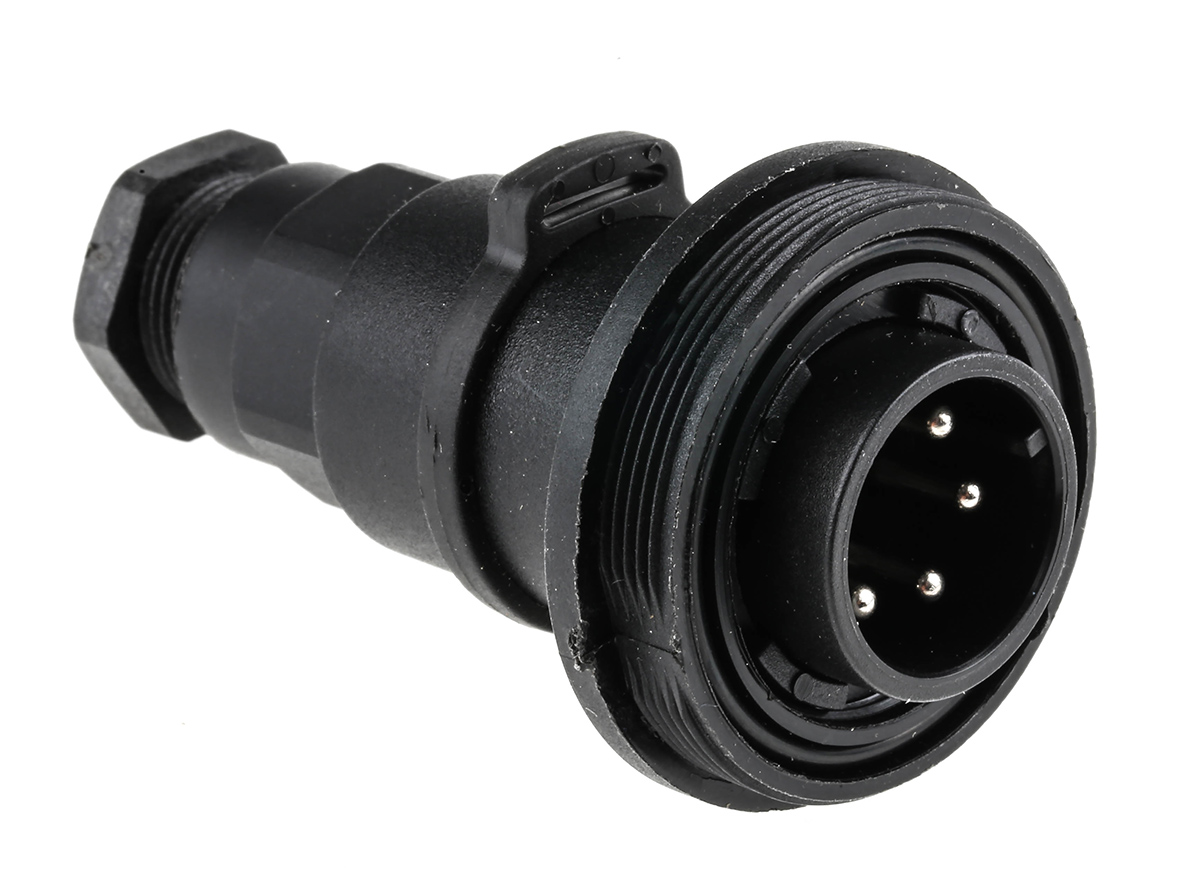 Bulgin Circular Connector, 6 Contacts, In-Line, Standard Connector, Plug, Male, IP68, Standard Buccaneer Series
