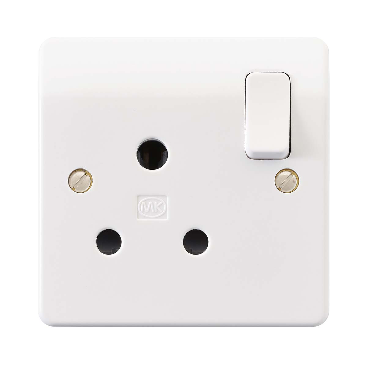 MK Electric Logic Plus White 1 Gang Electrical Socket, 1 Pole Poles, 15A