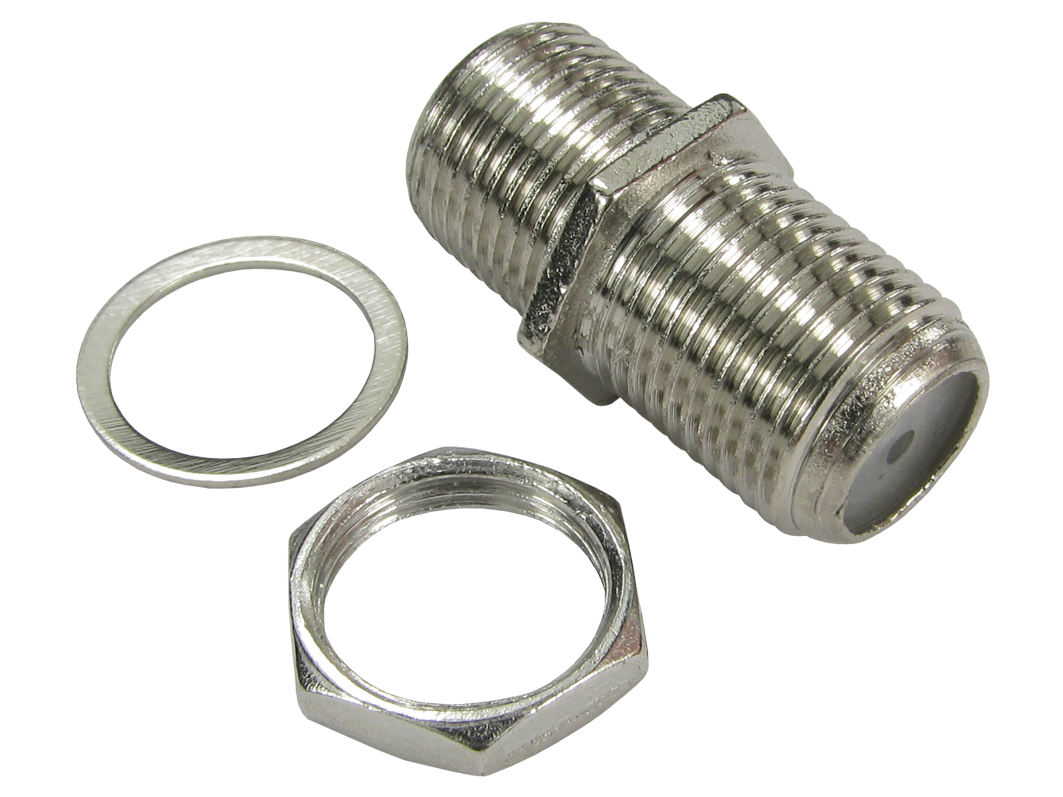 RS PRO Straight Coaxial Adapter Type F Socket to Type F Socket