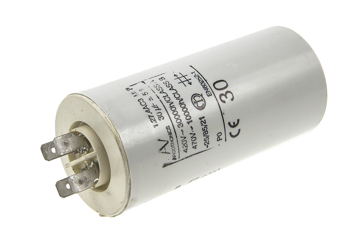 KEMET C27 Metallised Polypropylene Film Capacitor, 470V ac, ±5%, 30μF, Chassis Mount