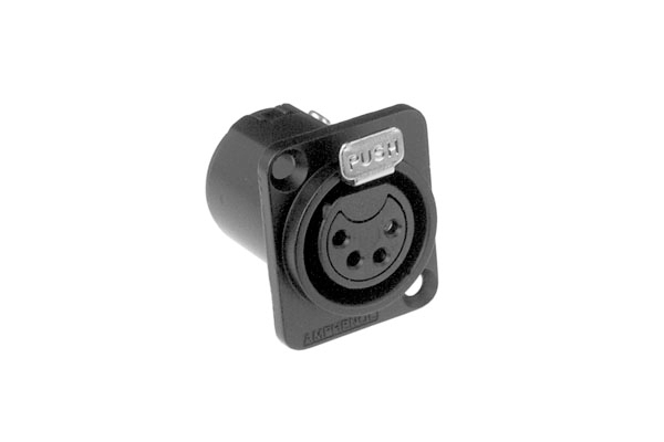 Amphenol Industrial Chassis Mount XLR Connector, Female, IP40, 133 V, 4 Way, Silver Plating
