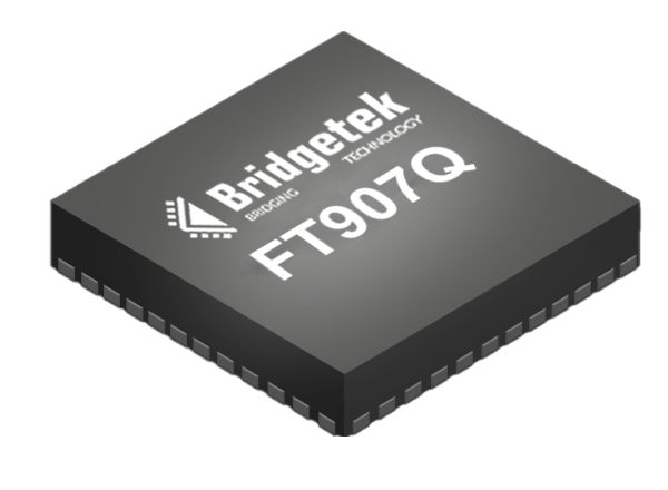 Bridgetek FT907Q-C-T, 32 bit FT32, FT907 Microcontroller, 100 MHz, 256kB FLASH, 76-Pin QFN