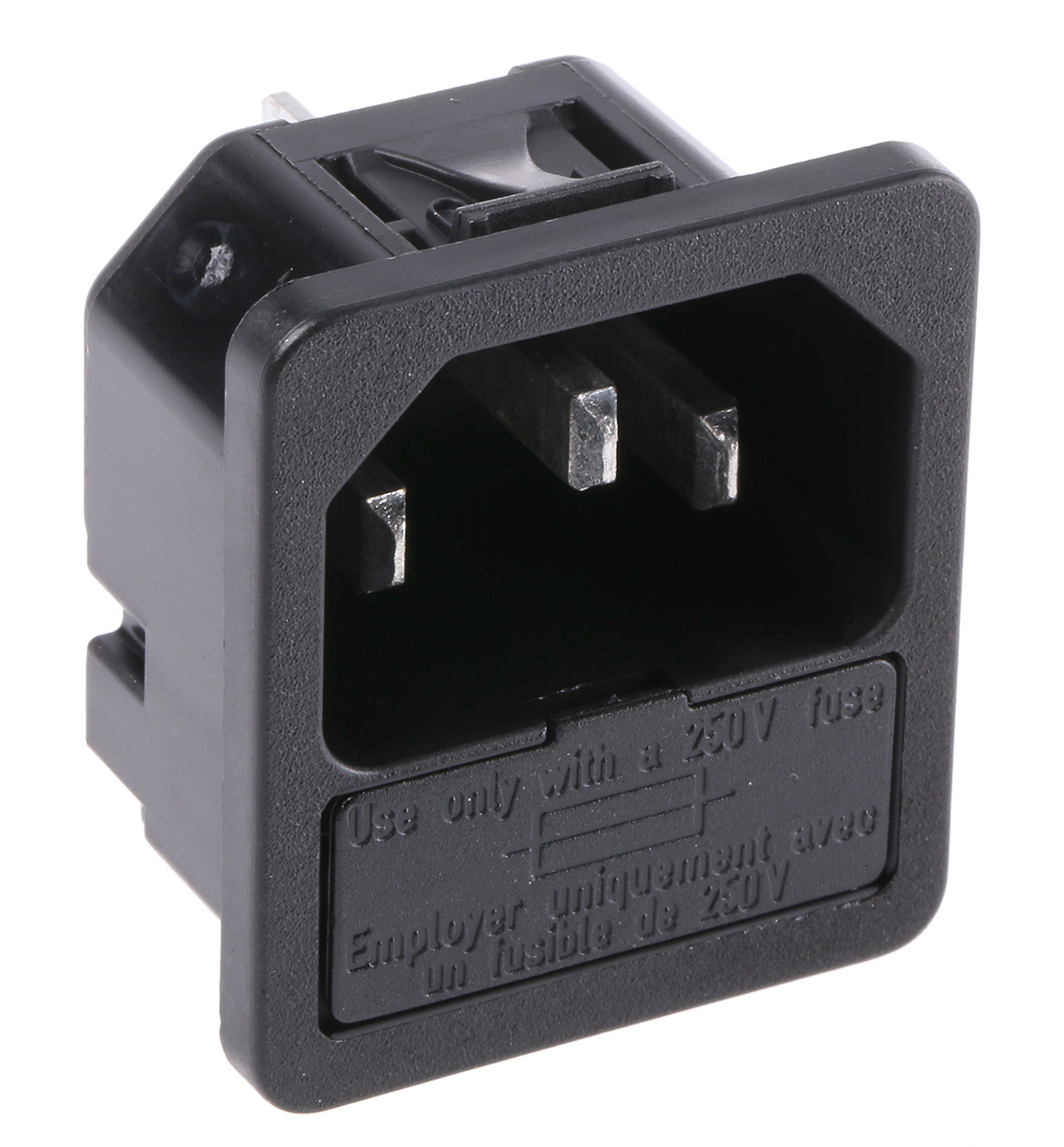 Schurter C14 Snap-In IEC Connector Male, 10A, 250 V