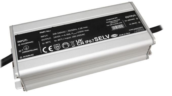 RS PRO LED Driver, 24V Output, 150W Output, 6.3A Output, Constant Voltage
