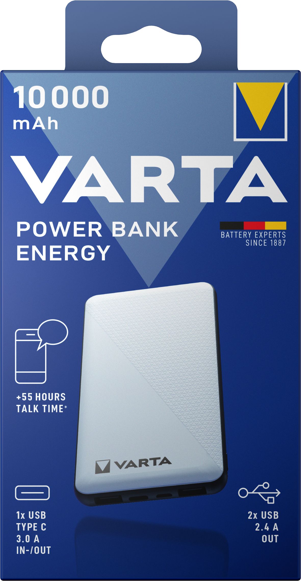 Varta 10000mAh 5V 57976 Power Bank Portable Charger