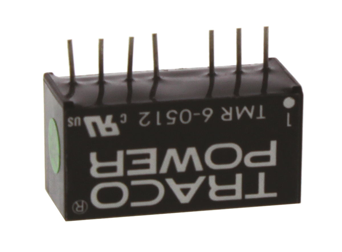 TRACOPOWER TMR 6 DC-DC Converter, 12V dc/ 500mA Output, 4.5 → 9 V dc Input, 6W, Through Hole, +70°C Max Temp