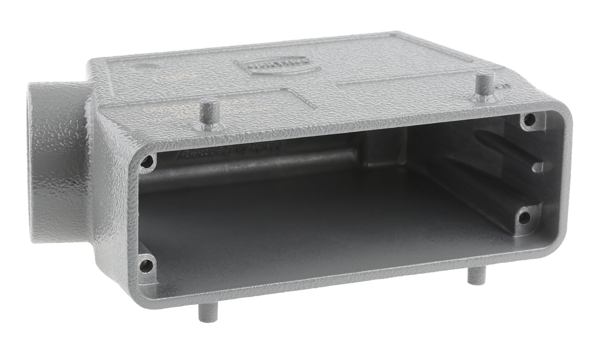 HARTING Han B Heavy Duty Power Connector Hood, PG29 Thread, Side Entry