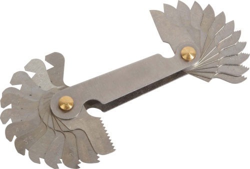 SAM, 32 Blades Thread Pitch Gauge, Whitworth thread type