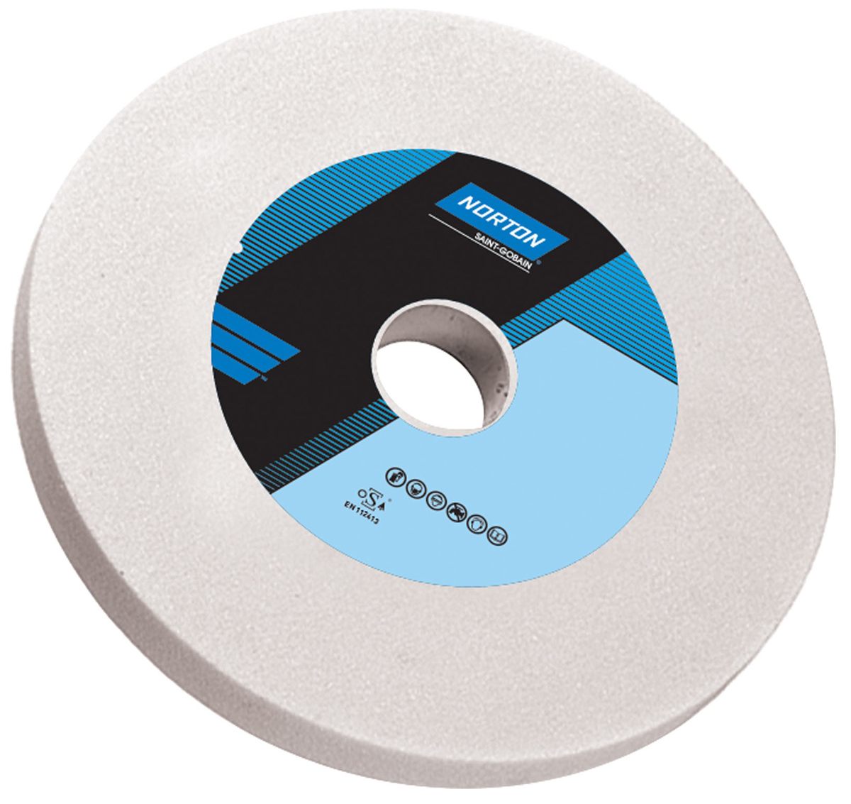 Norton 38A Straight Wheel Aluminium Oxide Grinding Wheel, 150mm Diameter, P80 Grit