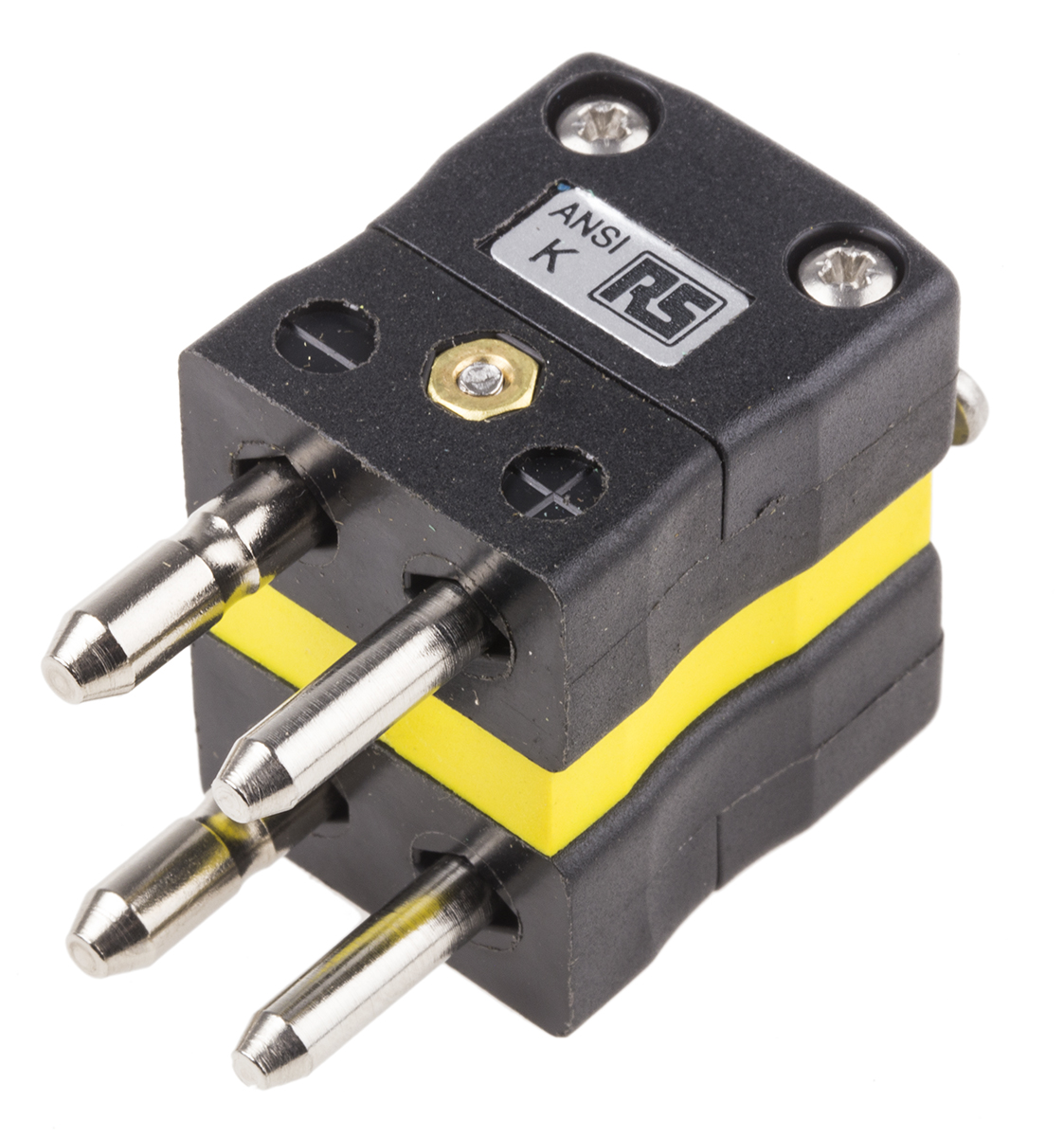 RS PRO Standard Duplex Thermocouple Plug Connector for Use with Type K Thermocouple, 6mm Probe, ANSI, RoHS Compliant