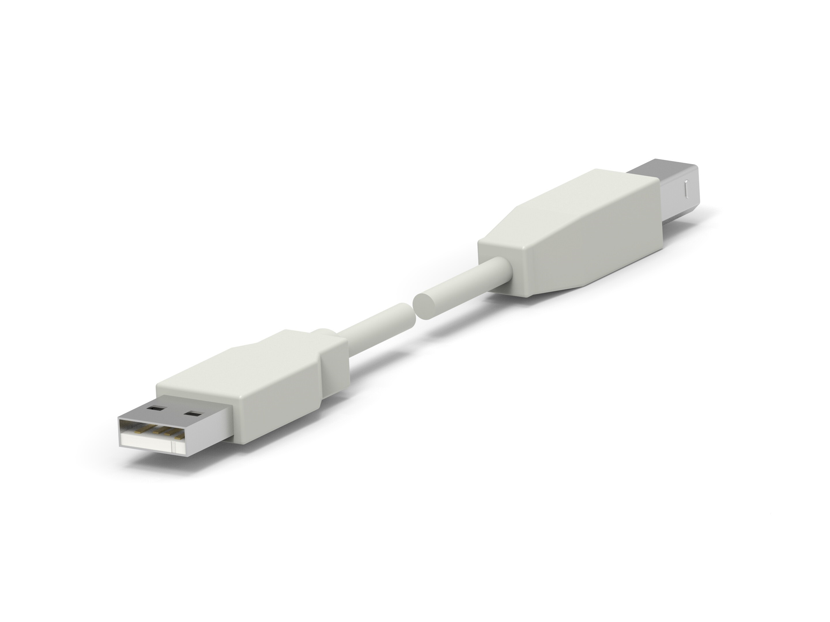TE Connectivity , Male USB A to Male USB B, 1m