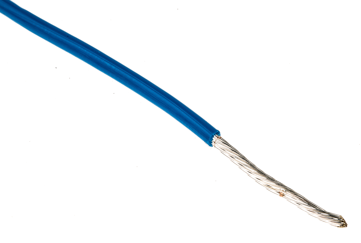 Alpha Wire Hook-up Wire TEFLON Series Blue 1.23 mm² Hook Up Wire, 16 AWG, 19/0.29 mm, 30m, PTFE Insulation, 5858 BL005