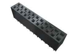 Samtec BCS Series Straight Through Hole Mount PCB Socket, 50-Contact, 2-Row, 2.54mm Pitch, Solder Termination