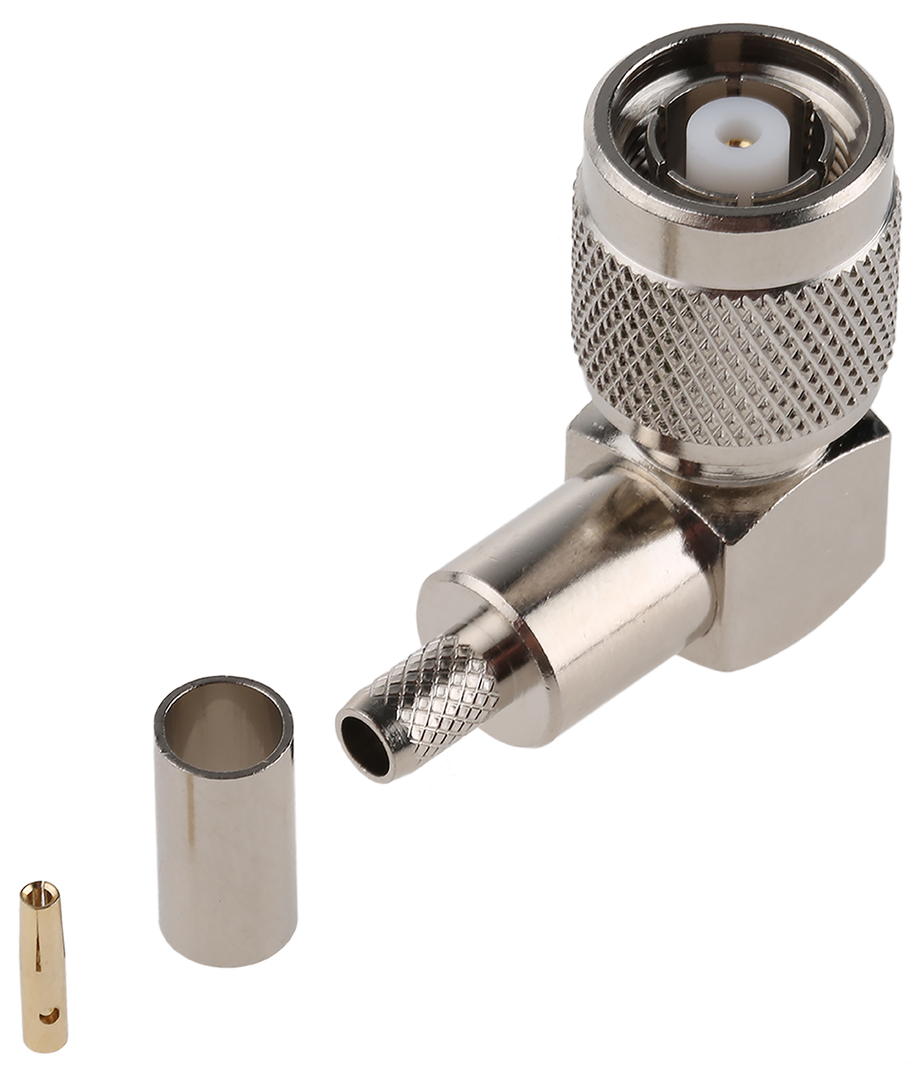 Telegartner, Jack Cable Mount TNC Connector, 50Ω, Crimp Termination, Right Angle Body