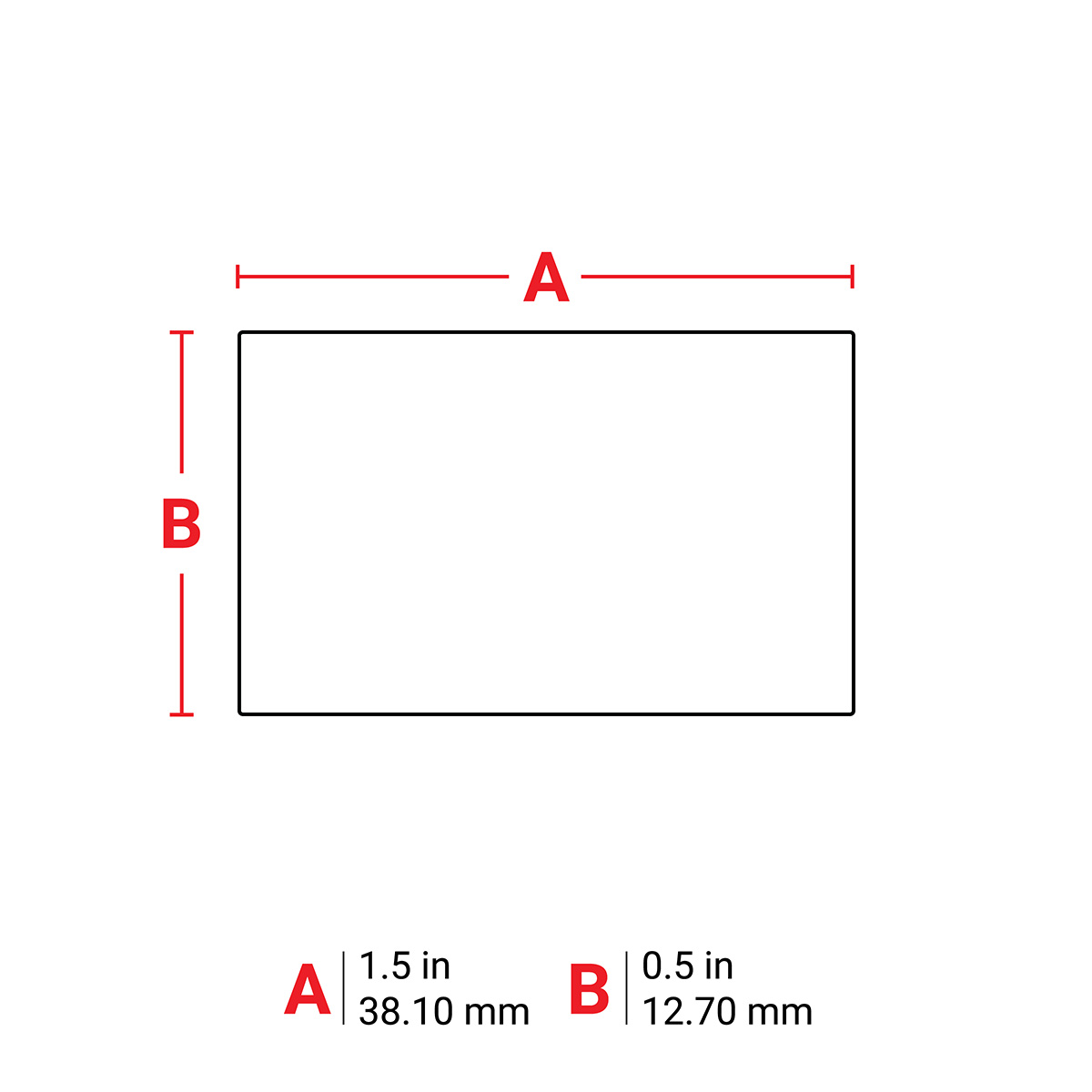 Brady B-423 Black on White Cable Labels, 38.10 mm Width, 12.7mm Label Length, 38.1mm Label Width