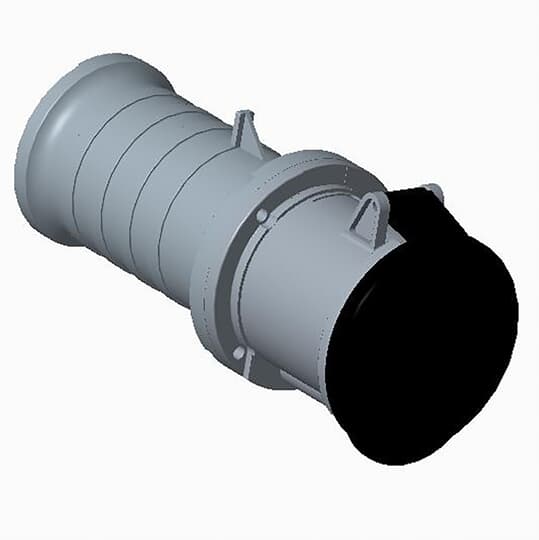 Amphenol Industrial, 2CMA1 IP44 Black 3P+E Industrial Power Socket, Rated At 63A, 500 V