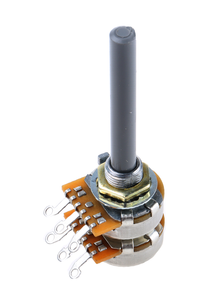 TE Connectivity 27 100kΩ Rotary Potentiometer 2-Gang Panel Mount, 27ESB104MMF50N