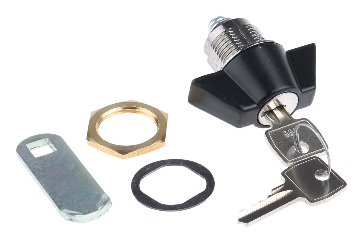 Euro-Locks a Lowe & Fletcher group Company Camlock, 16mm Panel-to-Tongue, 23 x 20.2mm Cutout, Key Unlock