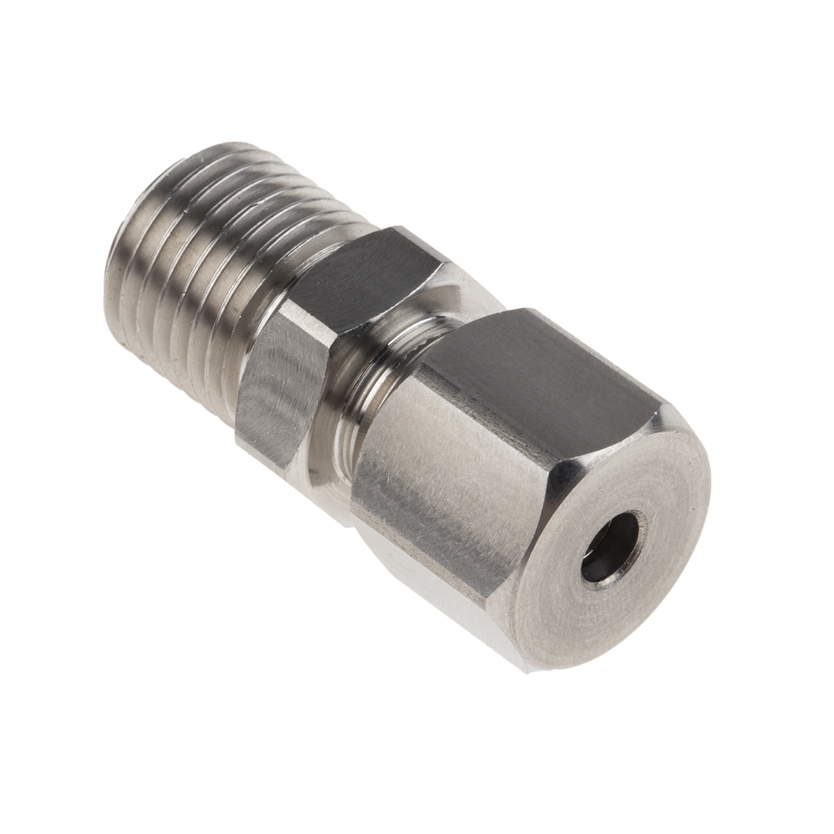 RS PRO 1/4 BSP Compression Fitting for Use with Thermocouple or PRT Probe, 4mm Probe