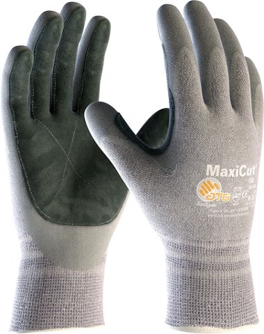 ATG Gloves ATG Maxicut Grey Glass, Nylon, Polyester, Spandex Spandex Work Gloves, Size 10, DC-DC Fast Charge Coating