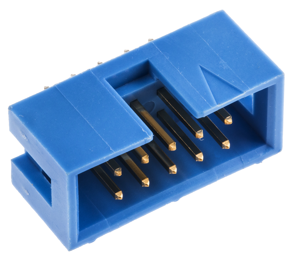 TE Connectivity AMP-LATCH Series Straight Through Hole PCB Header, 10 Contact(s), 2.54 mm Pitch, 2 Row, Shrouded