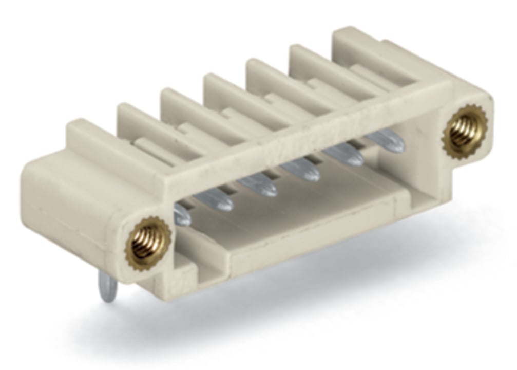 WAGO 734 Series Angled Through Hole Header, 10 Contact(s), 3.5 mm Pitch, 1 Row, Shrouded