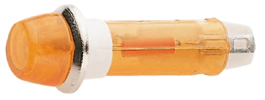 CAMDENBOSS Orange Panel Mount Indicator, 125V, 8mm Mounting Hole Size, Solder Tab Termination